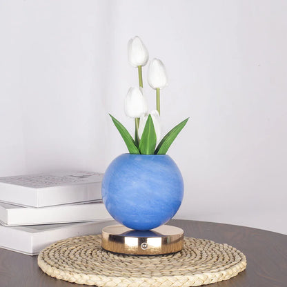 Tulip LED Night Light USB Rechargeable Desk Decor Lamp Simulation Bouquet Table Lamp Bedroom Bedside Atmosphere Light Ornaments