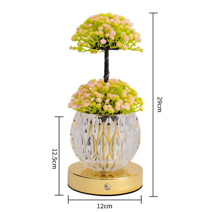 Tulip LED Night Light USB Rechargeable Desk Decor Lamp Simulation Bouquet Table Lamp Bedroom Bedside Atmosphere Light Ornaments