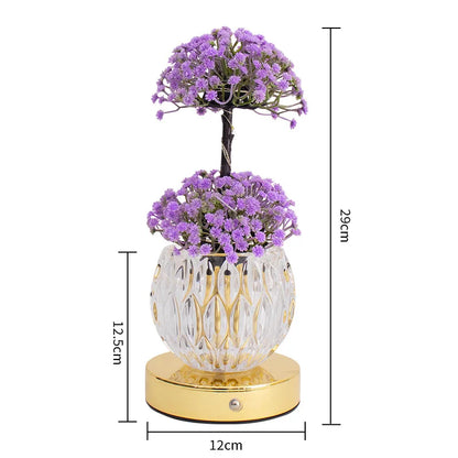 Tulip LED Night Light USB Rechargeable Desk Decor Lamp Simulation Bouquet Table Lamp Bedroom Bedside Atmosphere Light Ornaments